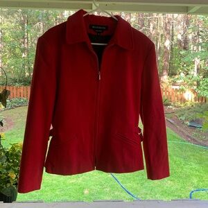 Braebrook Vintage Red Zip Down Jacket